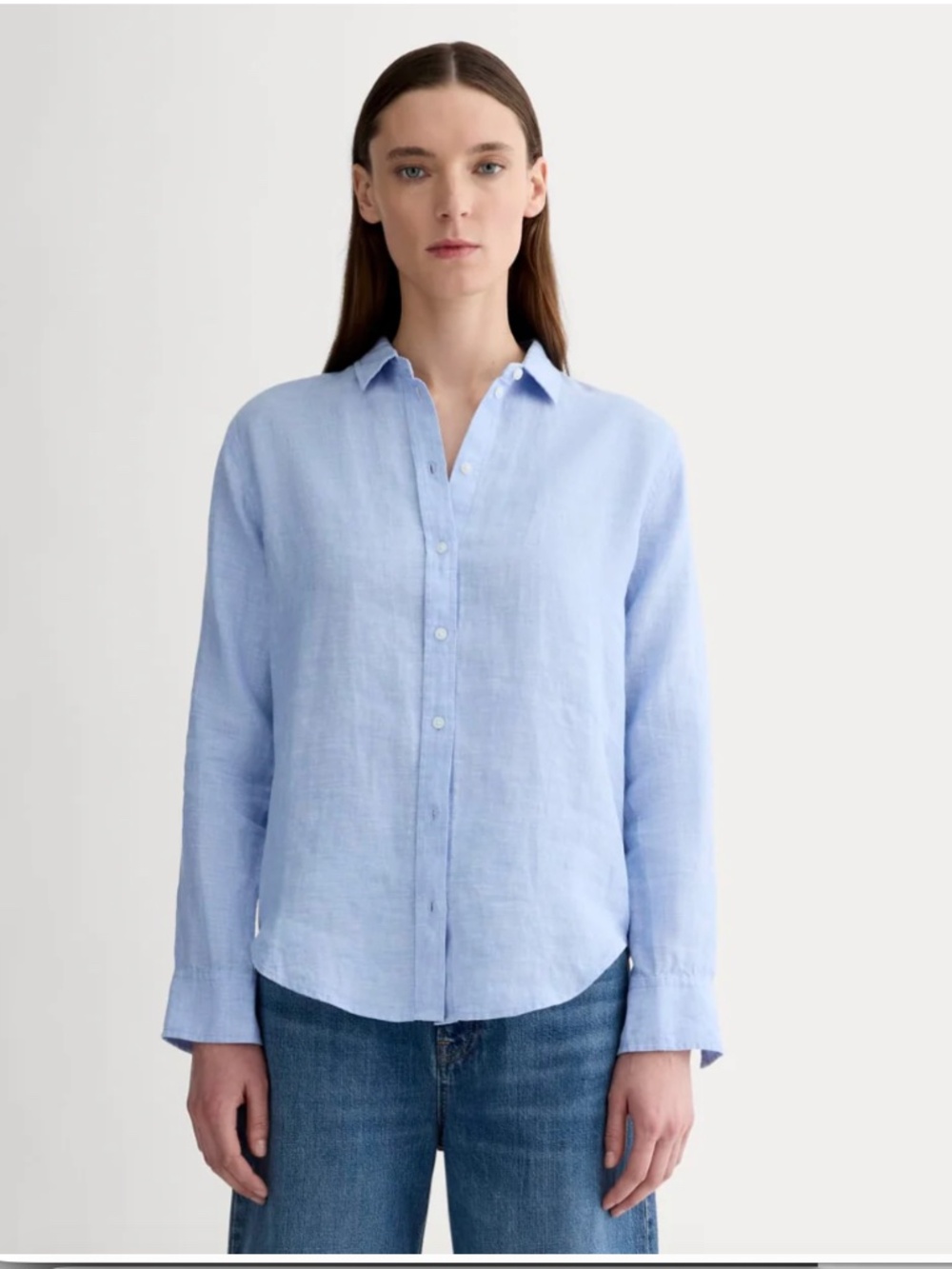 Everlane Must Have Linen Shirt - 2 - Light Blue